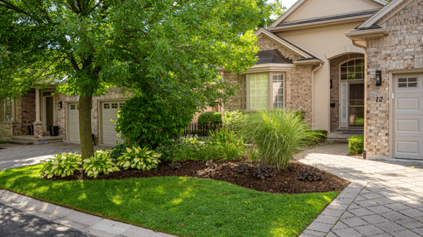 Mulch dramatically enhances the curb appeal of a property.